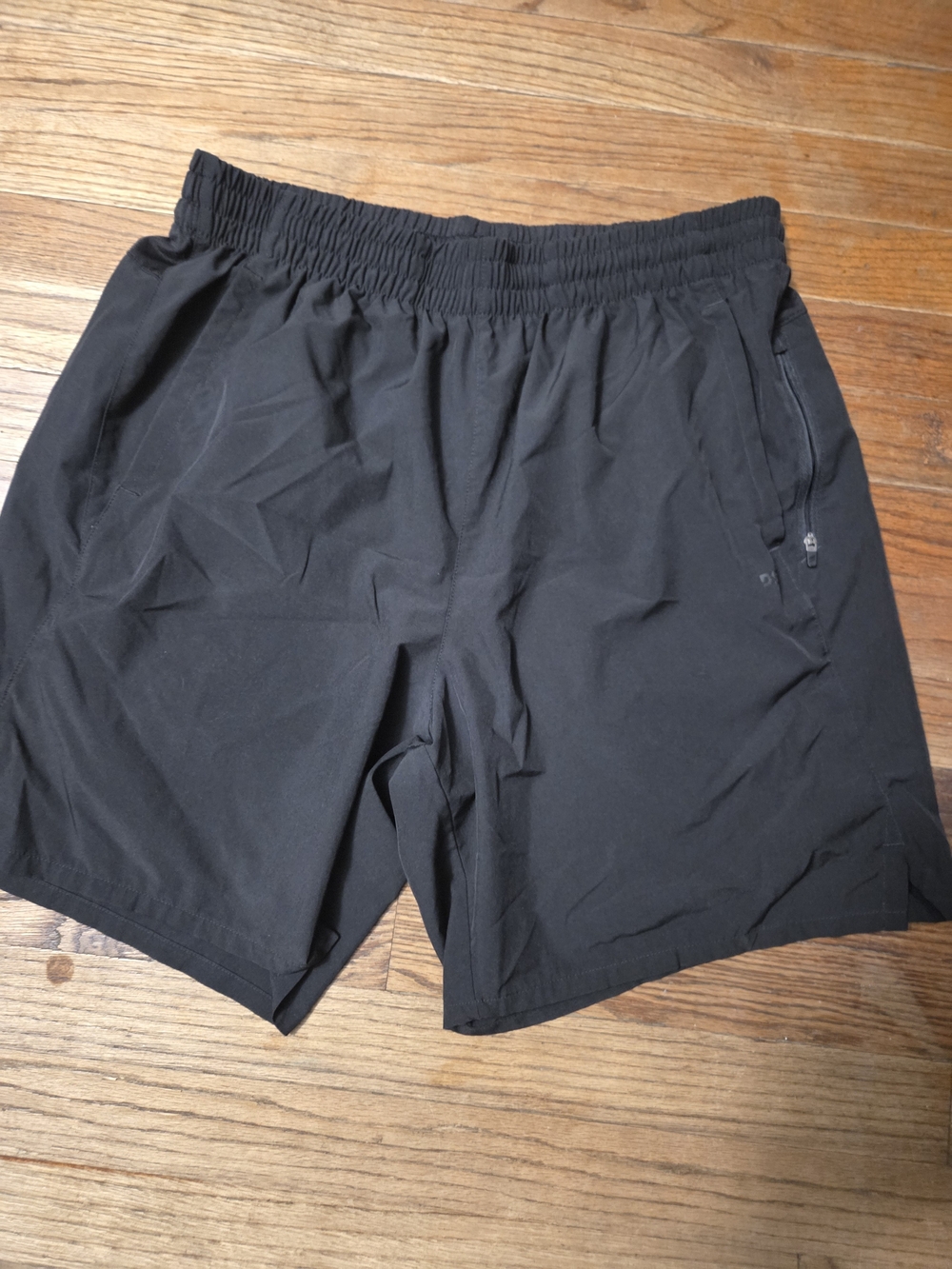 DSG Black Athletic Drawstring Shorts with Zipper Pockets